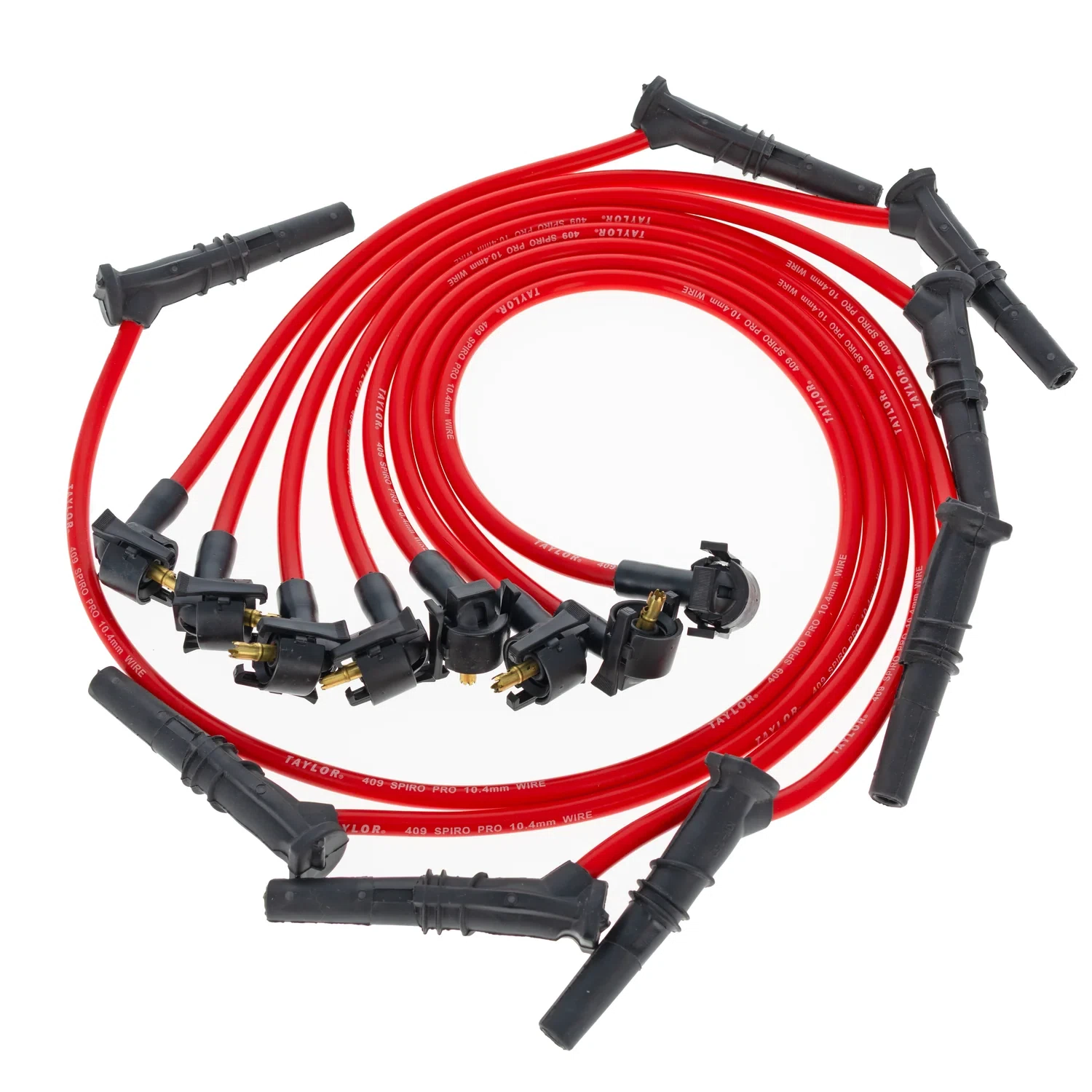 Spark Plug Wire Set Universal 10.4mm Silicone Spiro Pro 409 409 350 ohm_ft 79257